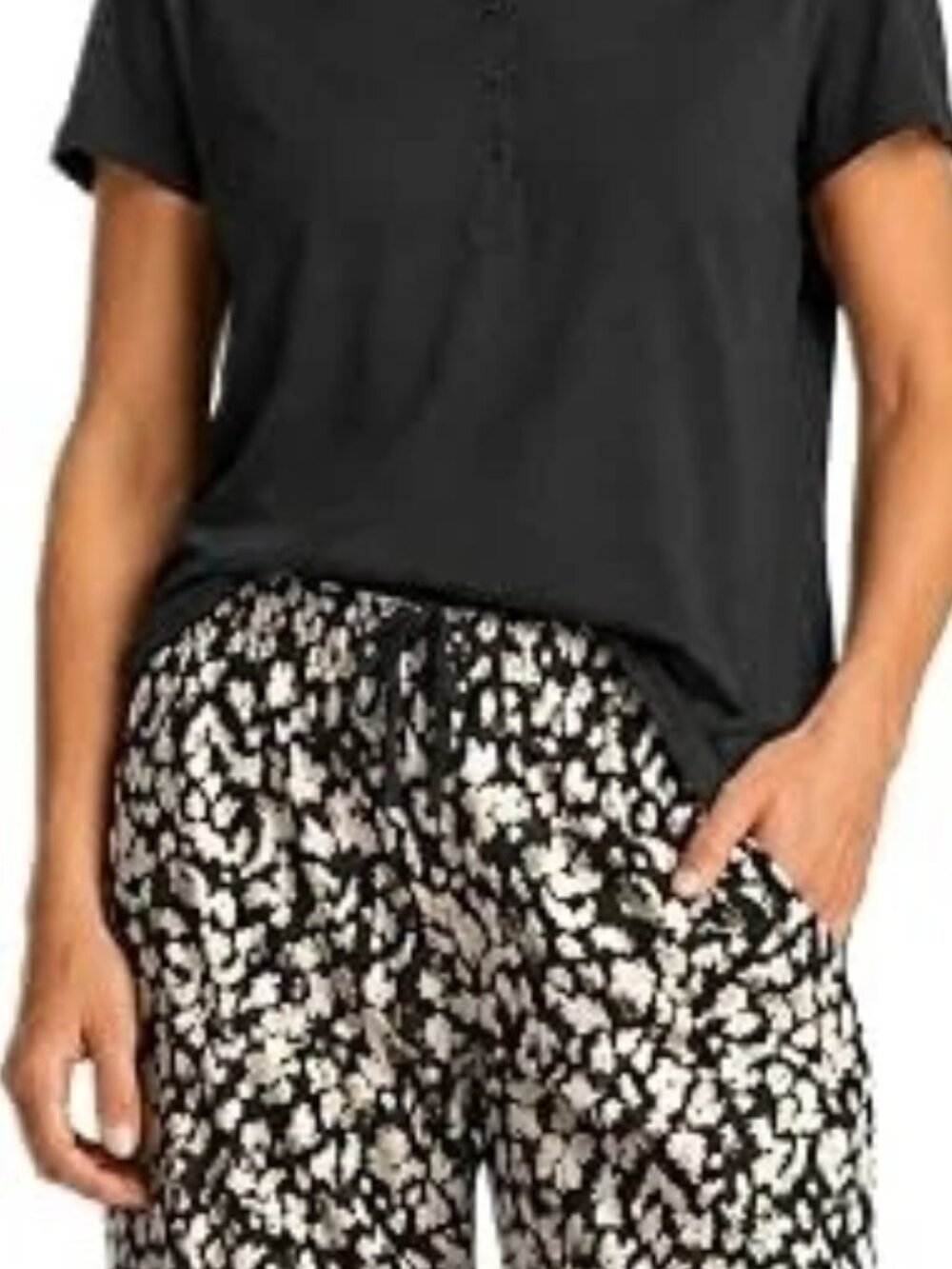 Karen Neuburger Women's Cotton 2 Piece Pajama Sleep Set Black, Size: XS, NWT